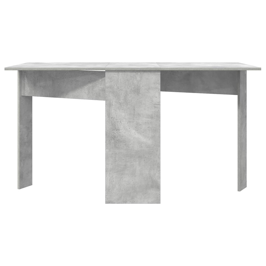 Eettafel 138 x 70 x 73,5 cm Bewerkt hout Betongrijs Rechthoekig