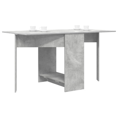 Eettafel 138 x 70 x 73,5 cm Bewerkt hout Betongrijs Rechthoekig