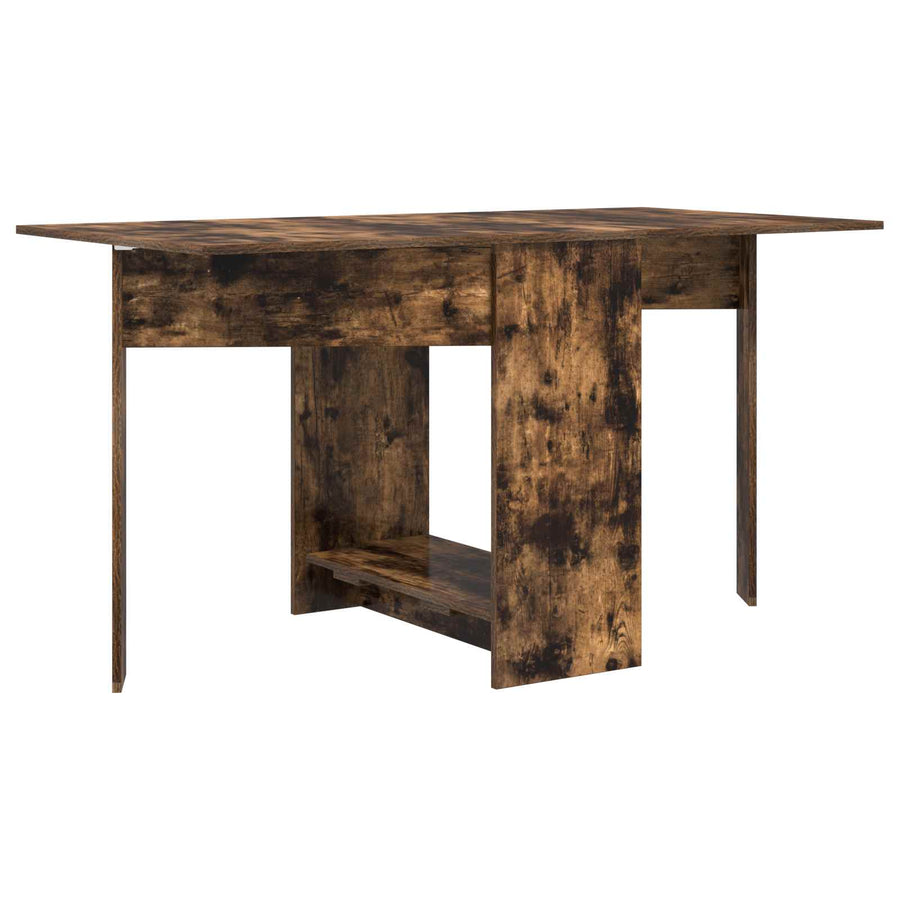 Eettafel 138 x 70 x 73,5 cm Bewerkt hout Gerookt eiken