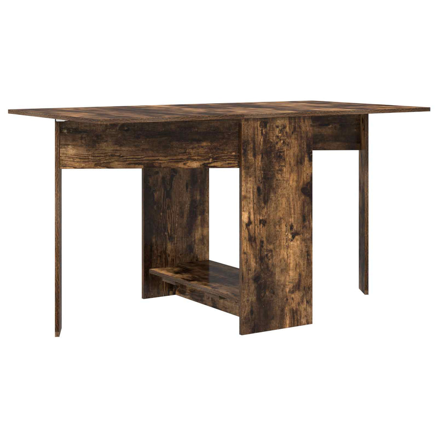 Eettafel 138 x 70 x 73,5 cm Bewerkt hout Gerookt eiken