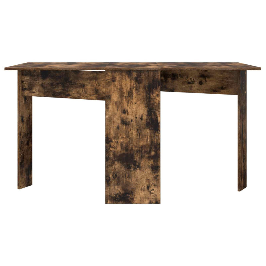 Eettafel 138 x 70 x 73,5 cm Bewerkt hout Gerookt eiken