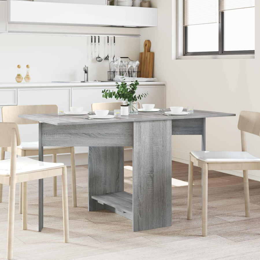 Eettafel 138 x 70 x 73,5 cm Bewerkt hout Grijs Sonoma