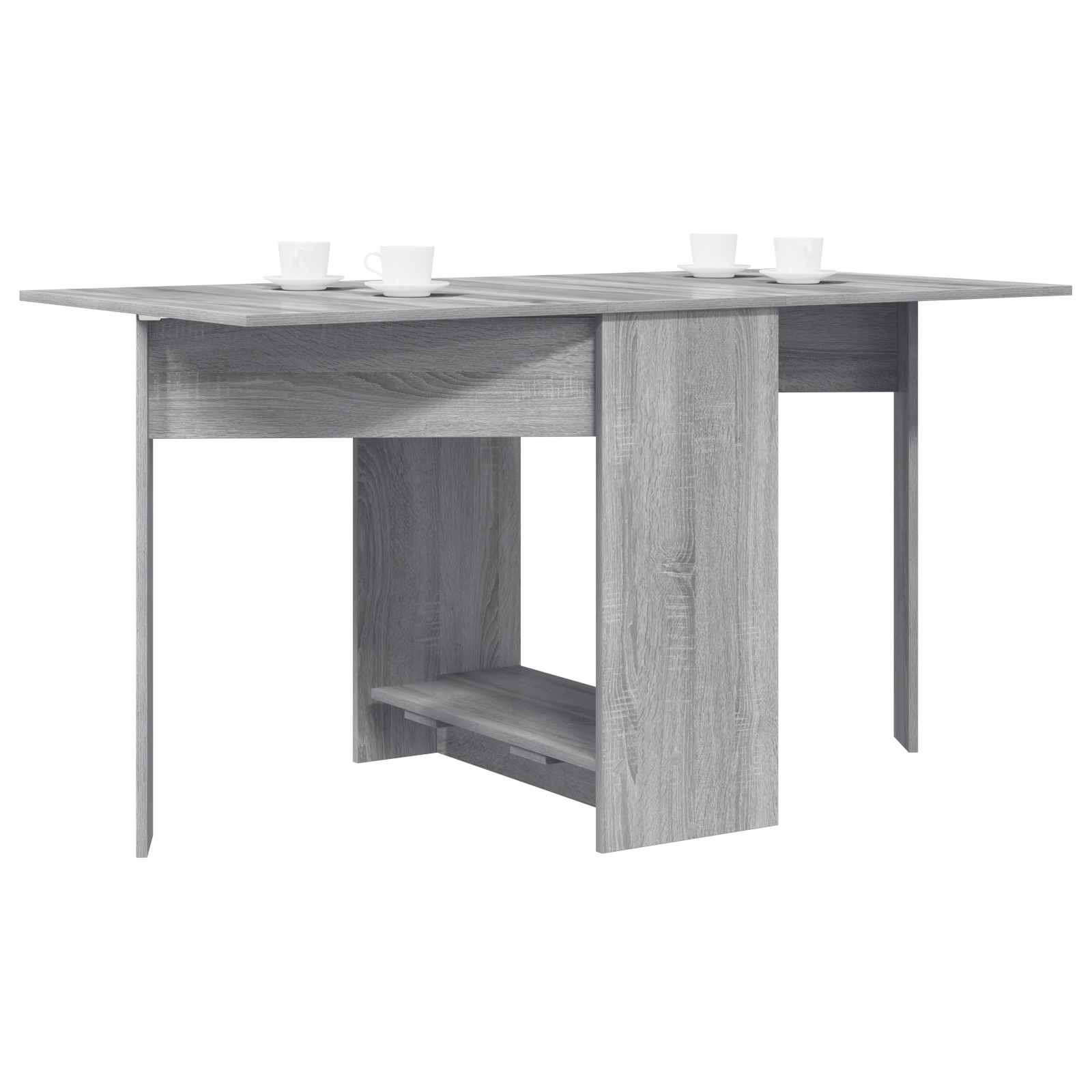 Eettafel 138 x 70 x 73,5 cm Bewerkt hout Grijs Sonoma