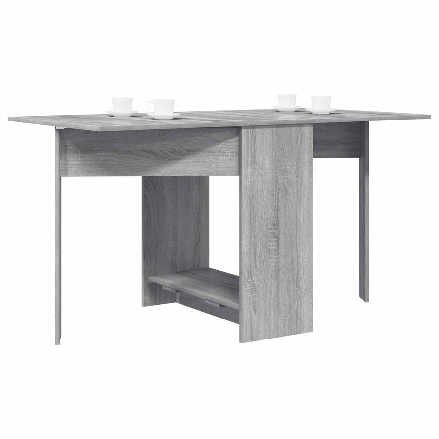 Eettafel 138 x 70 x 73,5 cm Bewerkt hout Grijs Sonoma