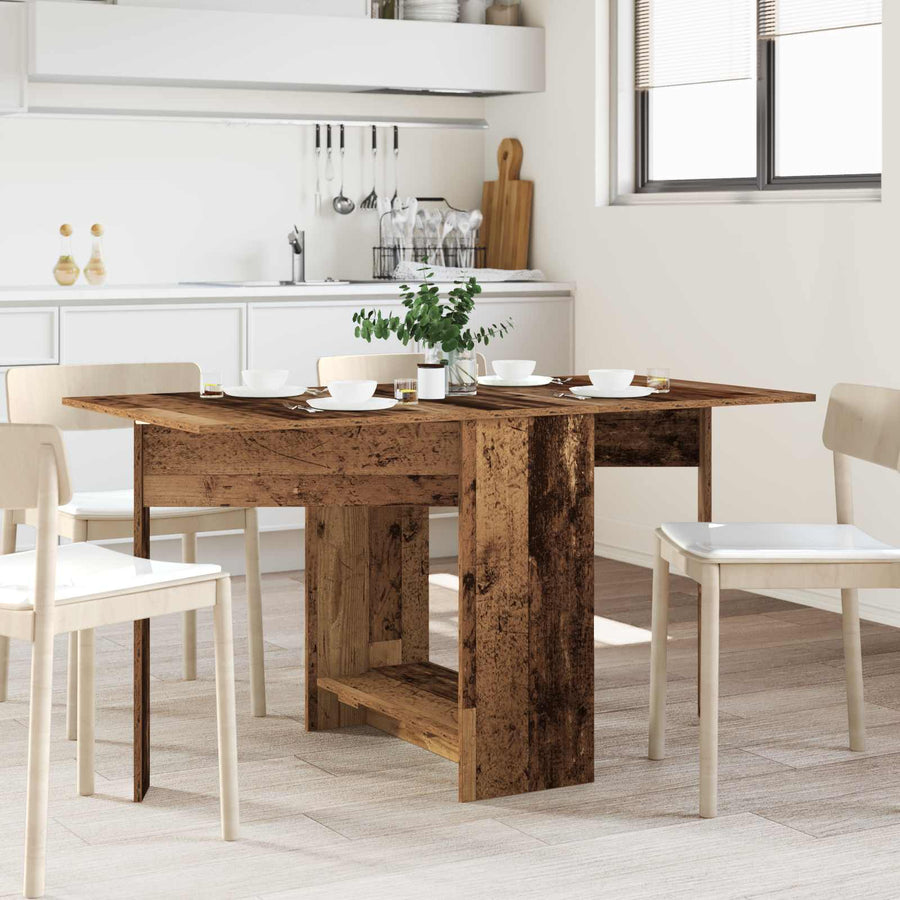 Eettafel 138 x 70 x 73,5 cm Bewerkt hout Oud hout Rechthoekig