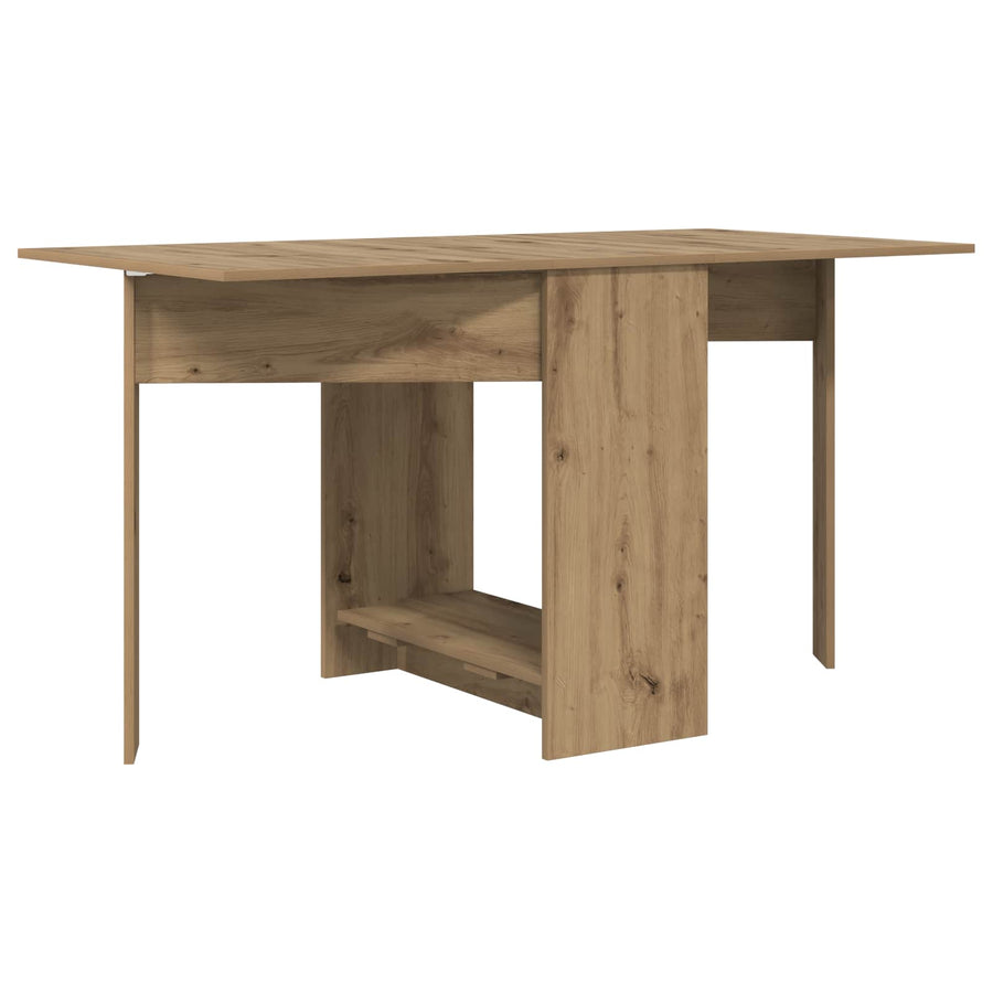 Eettafel 138 x 70 x 73,5 cm Bewerkt hout Artisanaal eiken