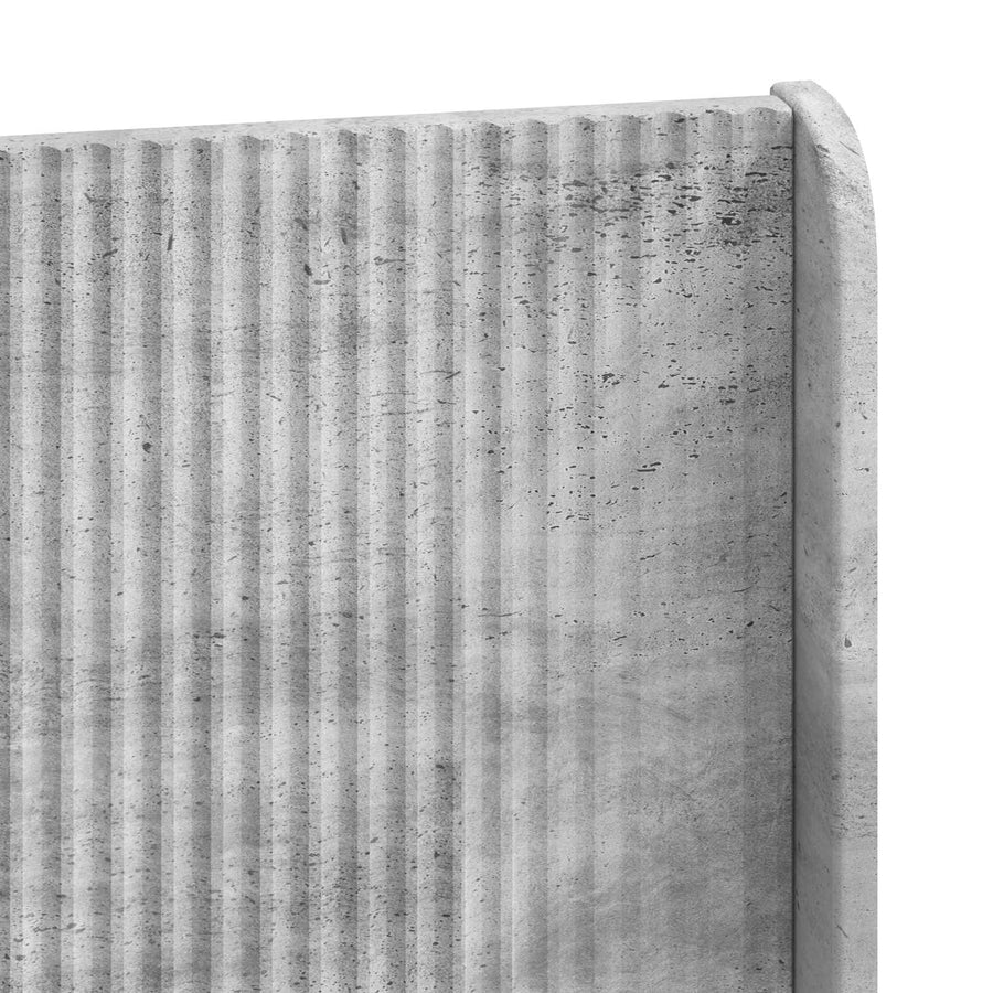 Hoofdbord Betongrijs Bewerkt hout