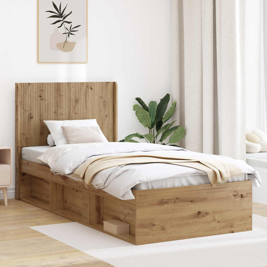 Hoofdbord Artisanaal eiken Bewerkt hout