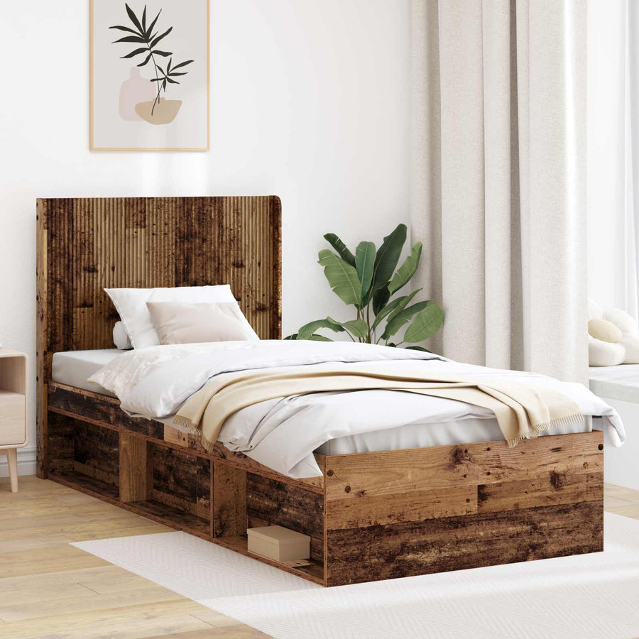 Hoofdbord Oud hout Bewerkt hout
