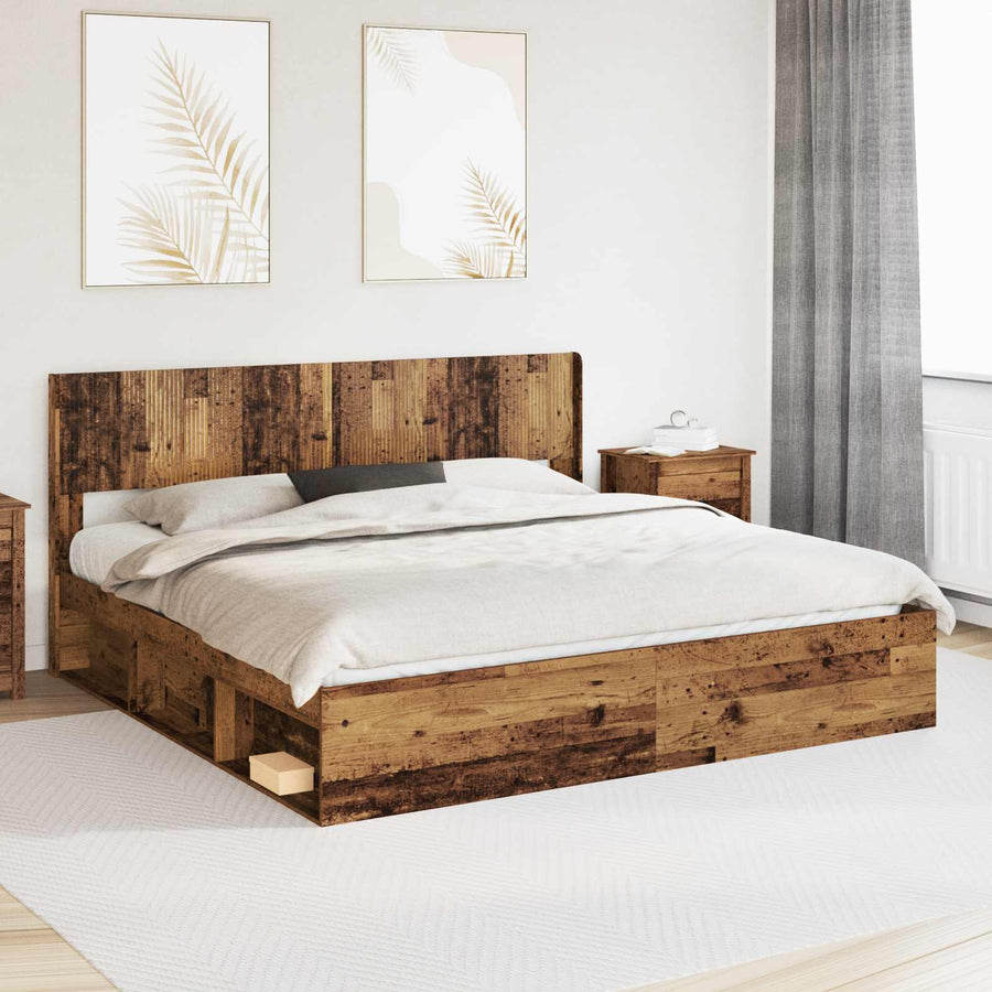 Hoofdbord Oud hout PB