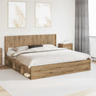Hoofdbord 206.5x7x100 cm bewerkt hout artisanaal eiken