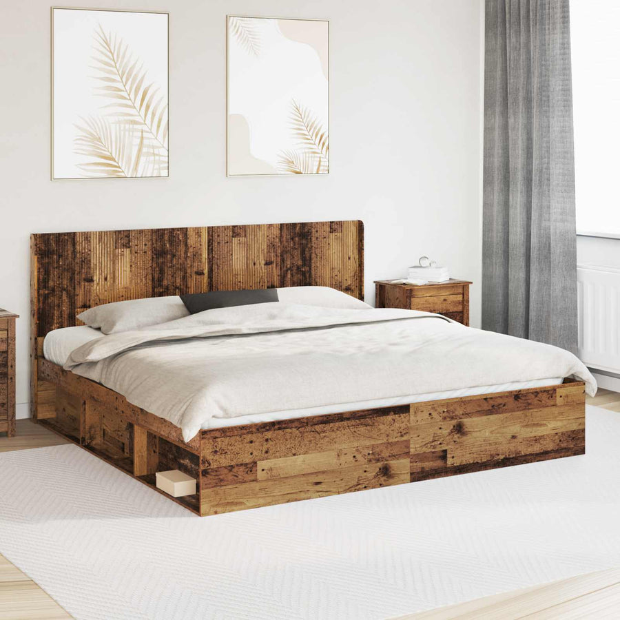 Hoofdbord Oud hout PB