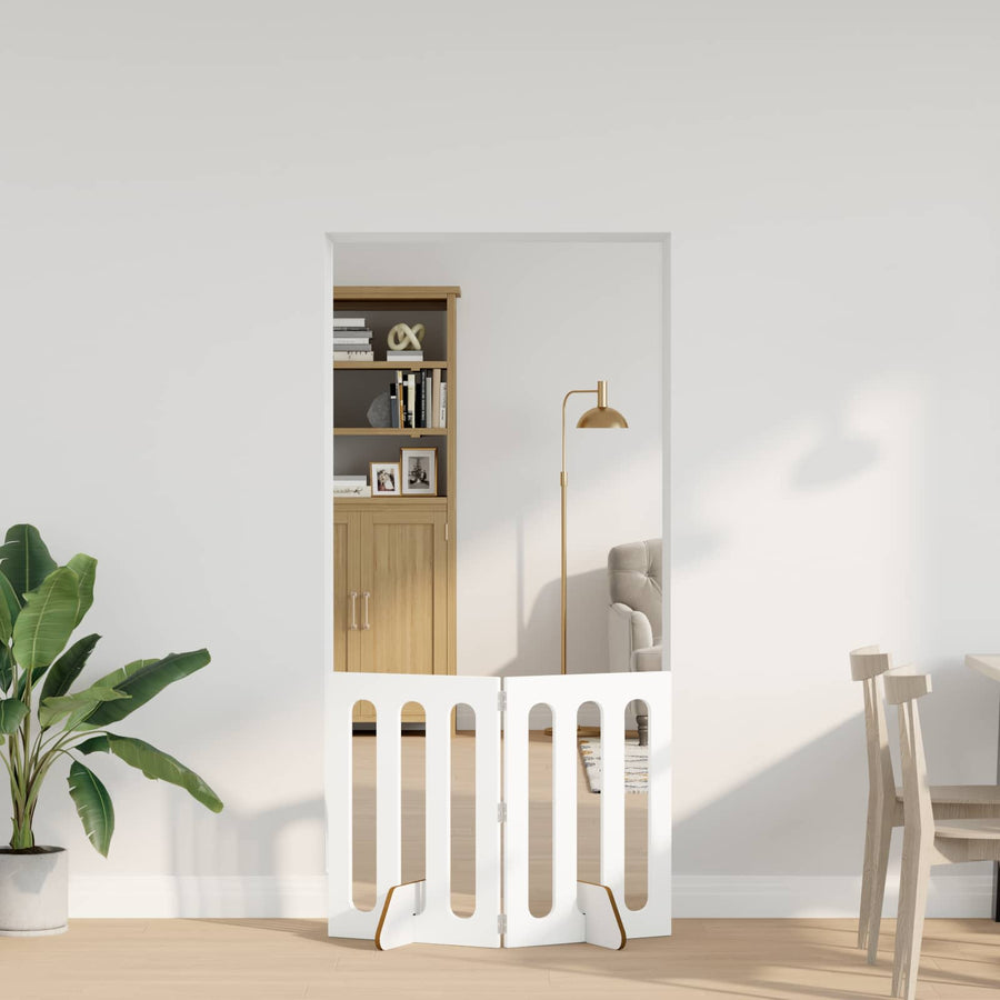 Opvouwbaar huisdierhek 2 pcs Wit 100,5 x 38 x 70 cm