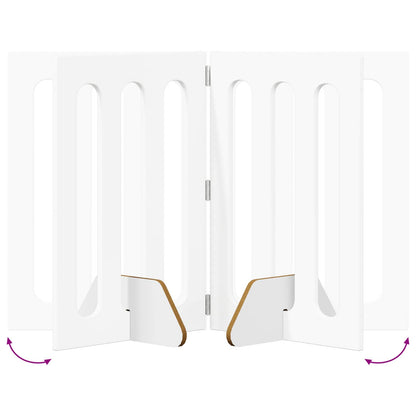 Opvouwbaar huisdierhek 2 pcs Wit 100,5 x 38 x 70 cm