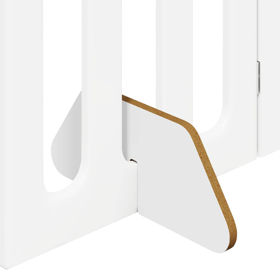 Opvouwbaar huisdierhek 4 pcs Wit 201 x 38 x 70 cm