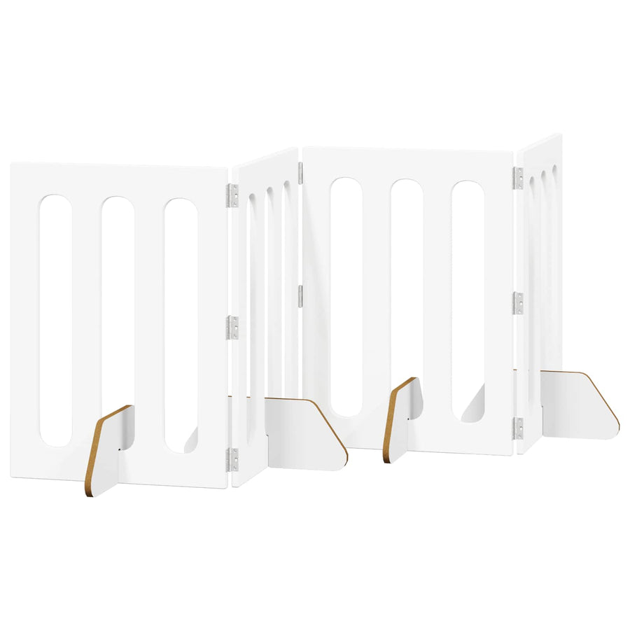 Opvouwbaar huisdierhek 4 pcs Wit 201 x 38 x 70 cm