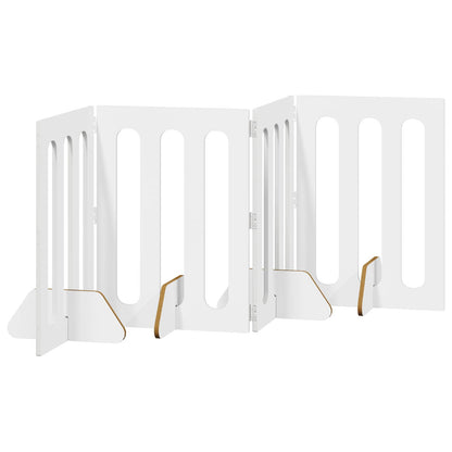 Opvouwbaar huisdierhek 4 pcs Wit 201 x 38 x 70 cm