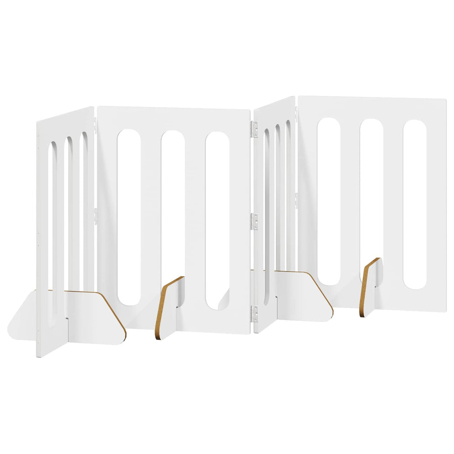 Opvouwbaar huisdierhek 4 pcs Wit 201 x 38 x 70 cm