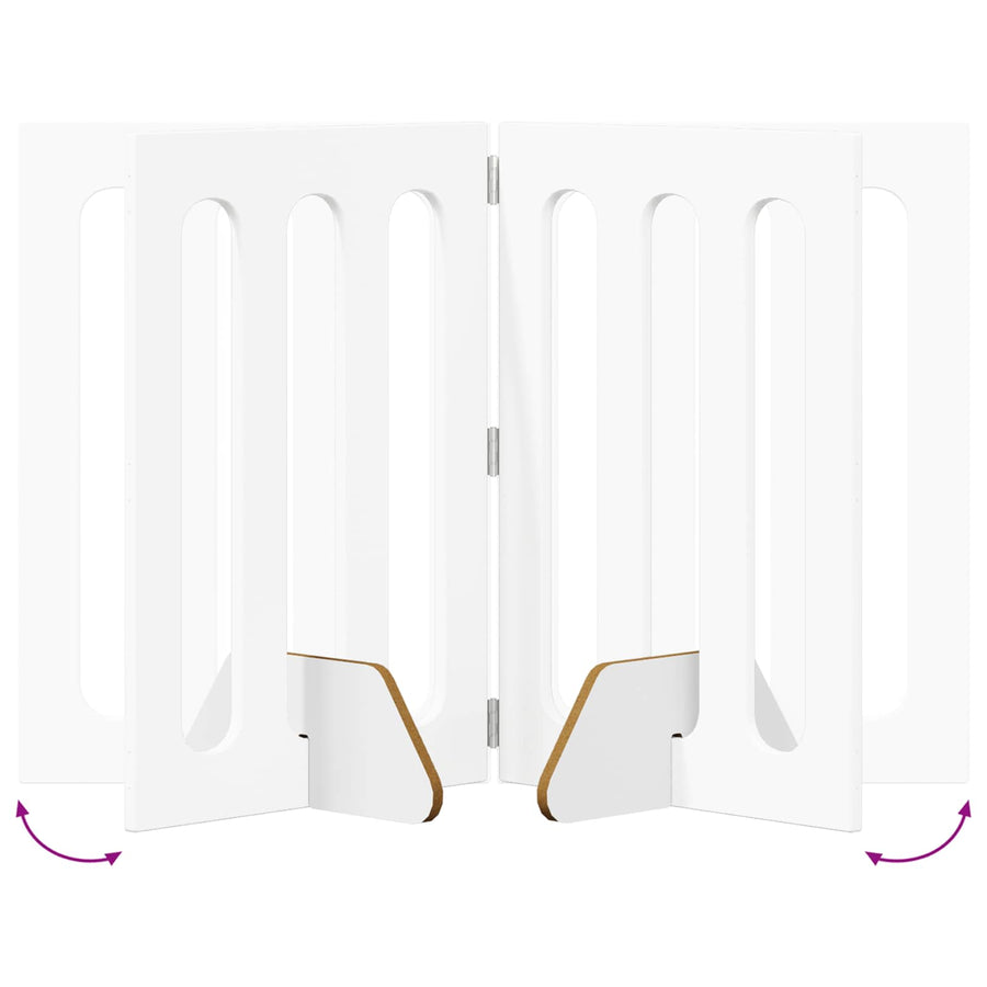 Opvouwbaar huisdierhek 4 pcs Wit 201 x 38 x 70 cm
