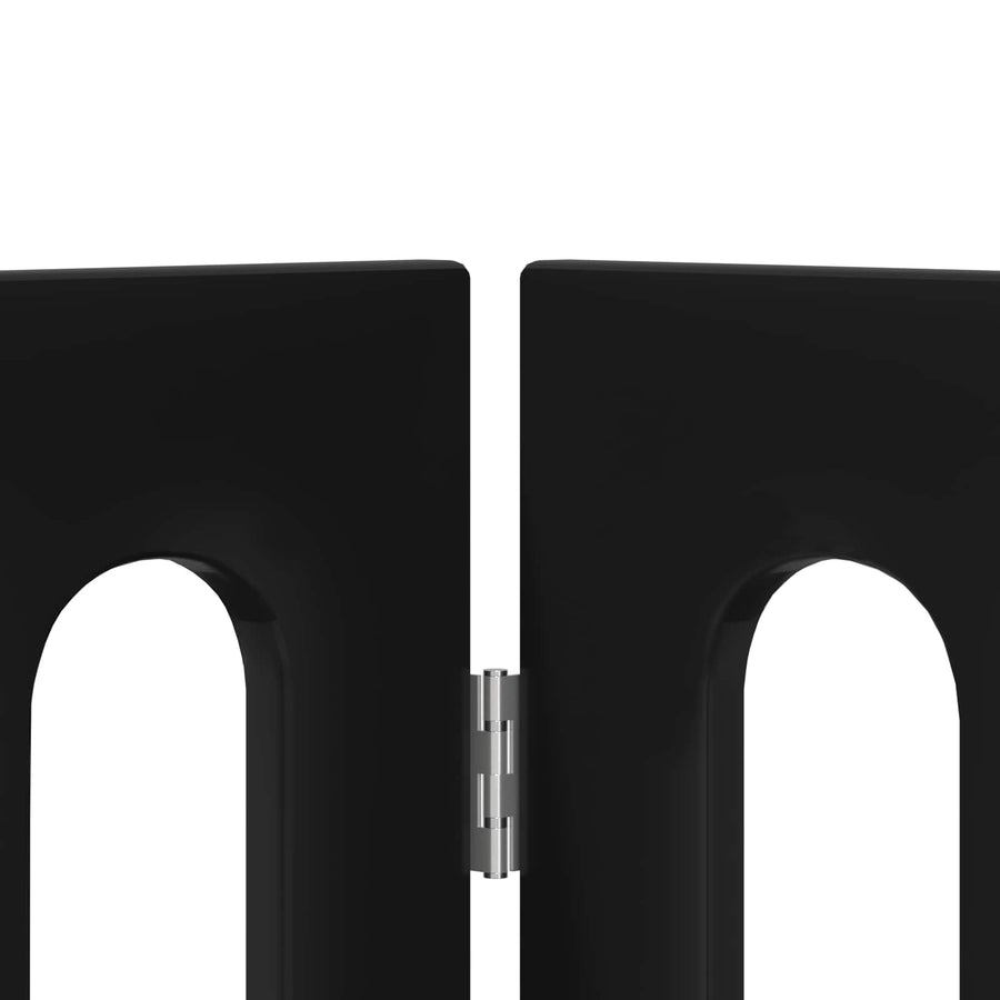 Opvouwbaar huisdierhek 2 pcs Zwarte Eik 100,5 x 38 x 70 cm
