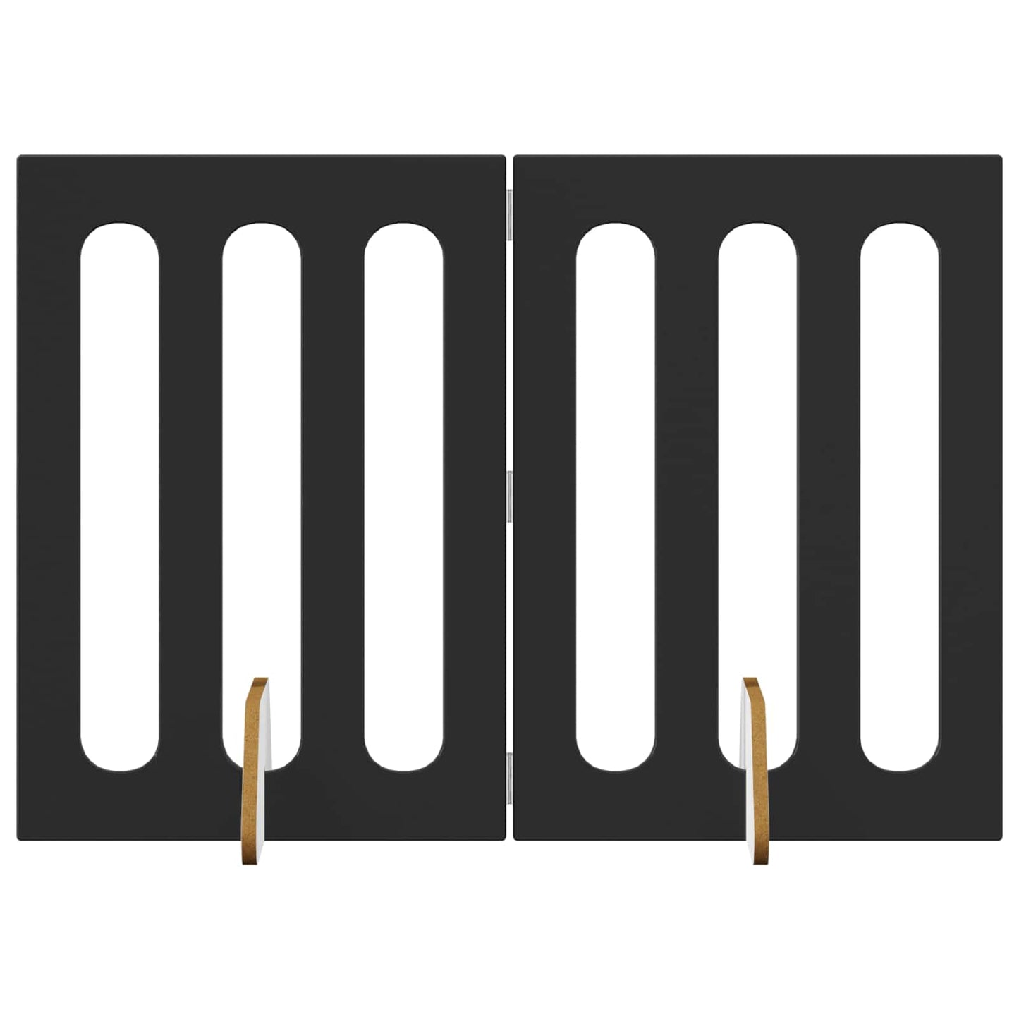 Opvouwbaar huisdierhek 2 pcs Zwarte Eik 100,5 x 38 x 70 cm