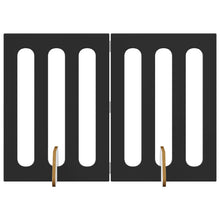 Opvouwbaar huisdierhek 2 pcs Zwarte Eik 100,5 x 38 x 70 cm