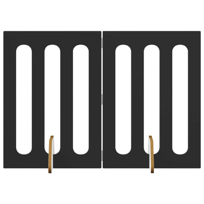 Opvouwbaar huisdierhek 2 pcs Zwarte Eik 100,5 x 38 x 70 cm