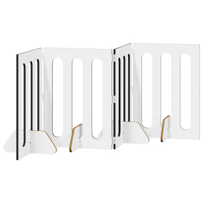 Opvouwbaar huisdierhek 4 pcs Zwarte Eik 201 x 38 x 70 cm