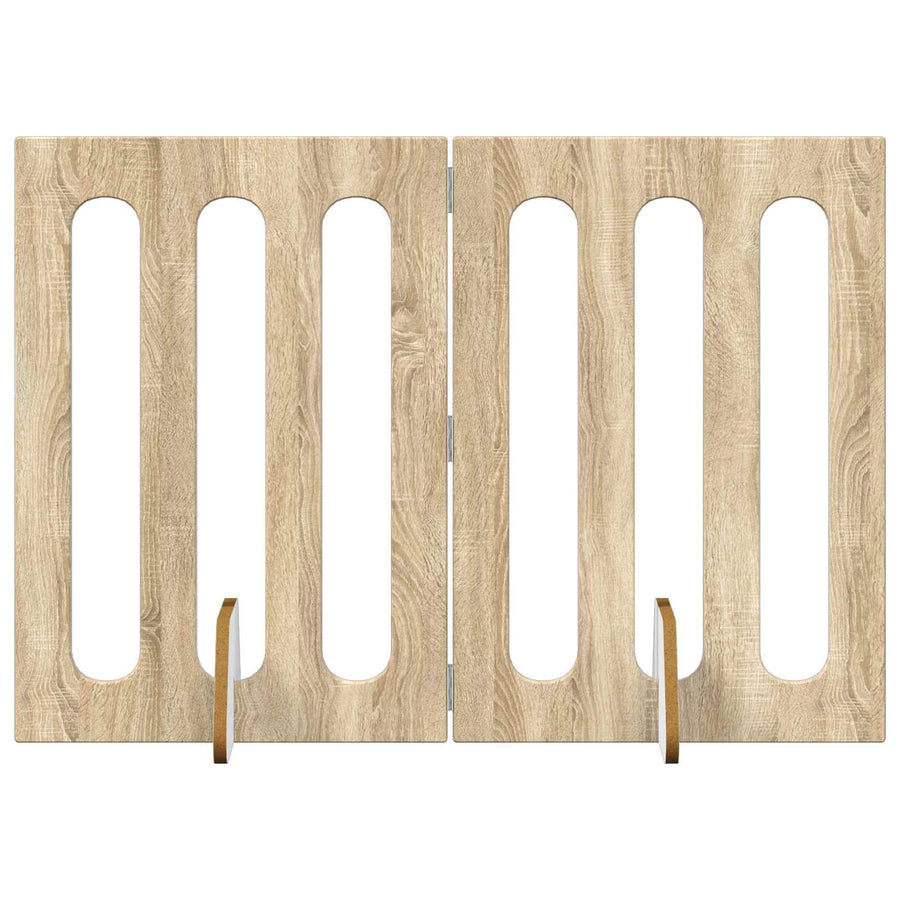 Opvouwbaar huisdierhek 2 pcs Sonoma Eiken 100,5 x 38 x 70 cm