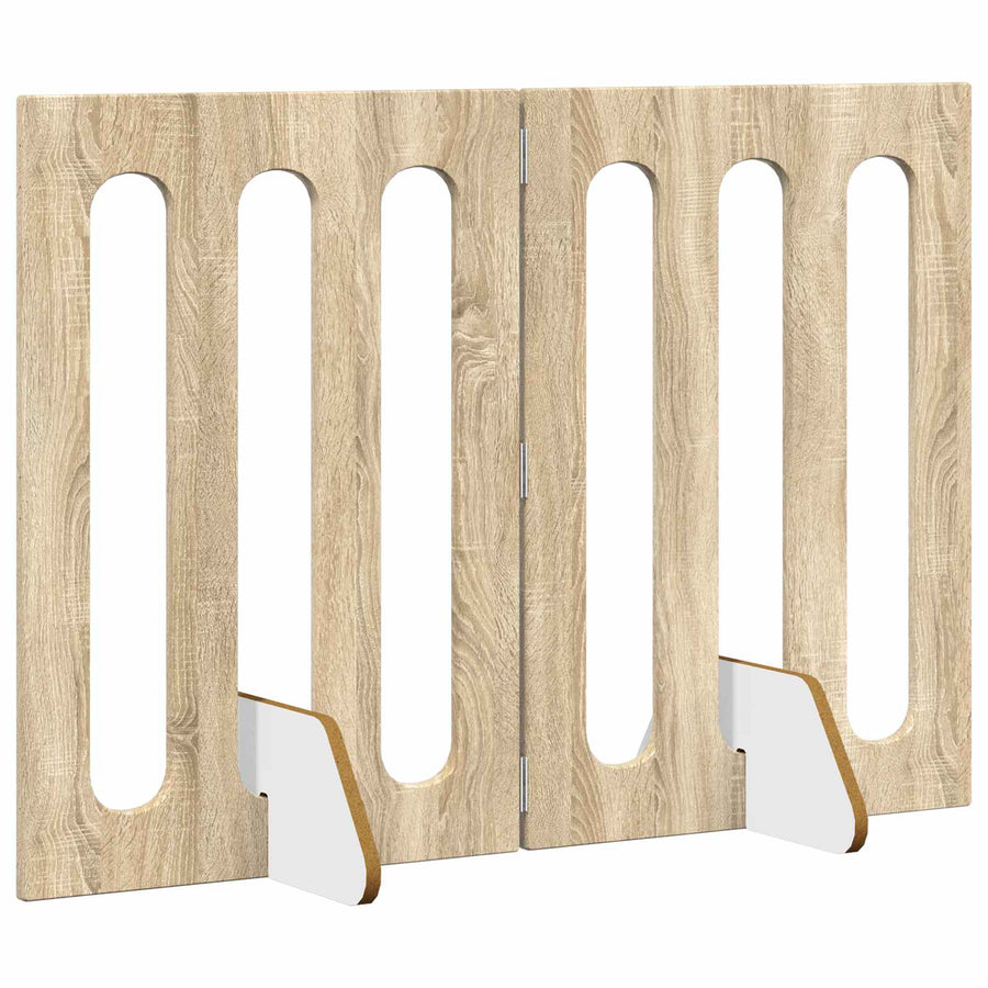 Opvouwbaar huisdierhek 2 pcs Sonoma Eiken 100,5 x 38 x 70 cm