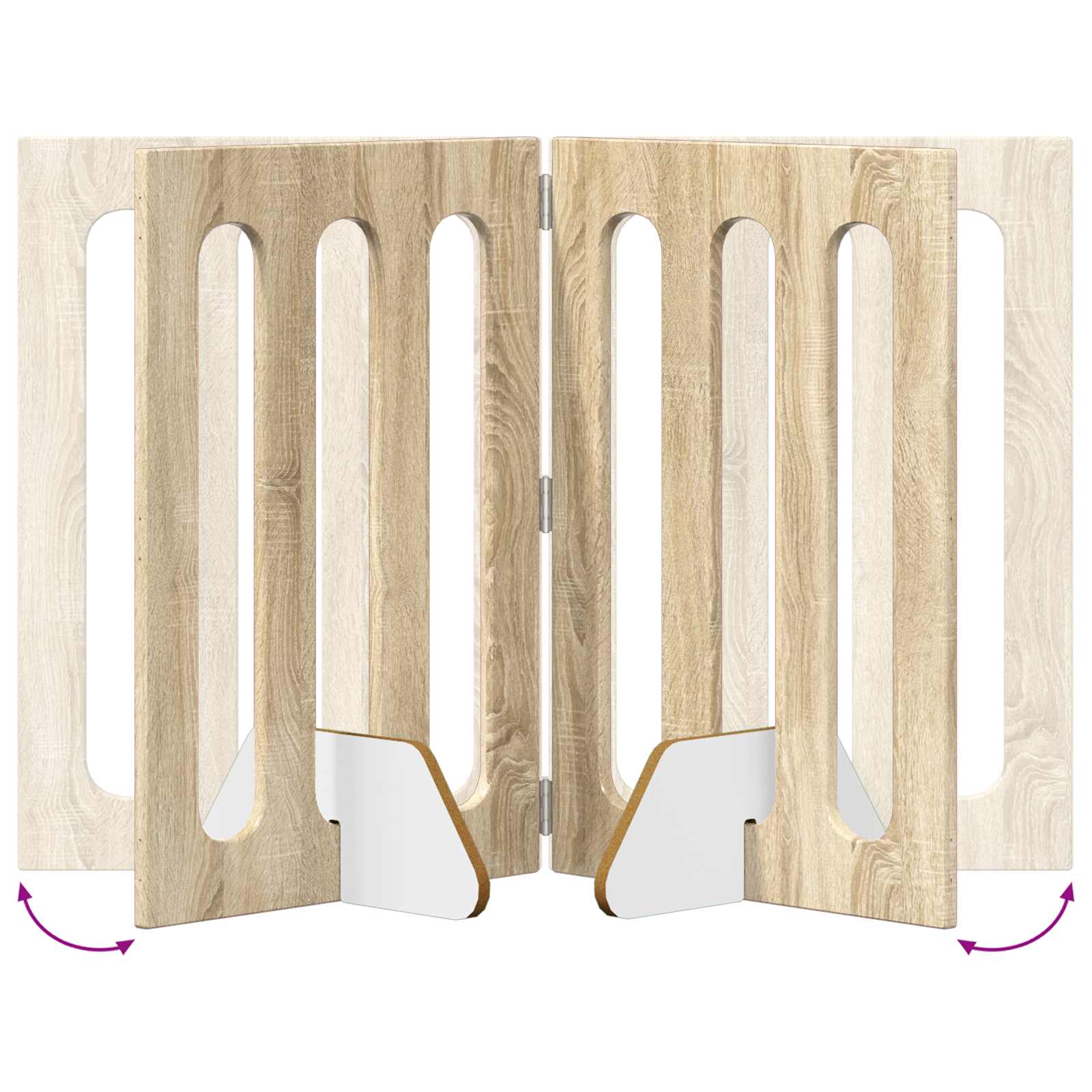 Opvouwbaar huisdierhek 2 pcs Sonoma Eiken 100,5 x 38 x 70 cm