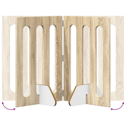 Opvouwbaar huisdierhek 2 pcs Sonoma Eiken 100,5 x 38 x 70 cm
