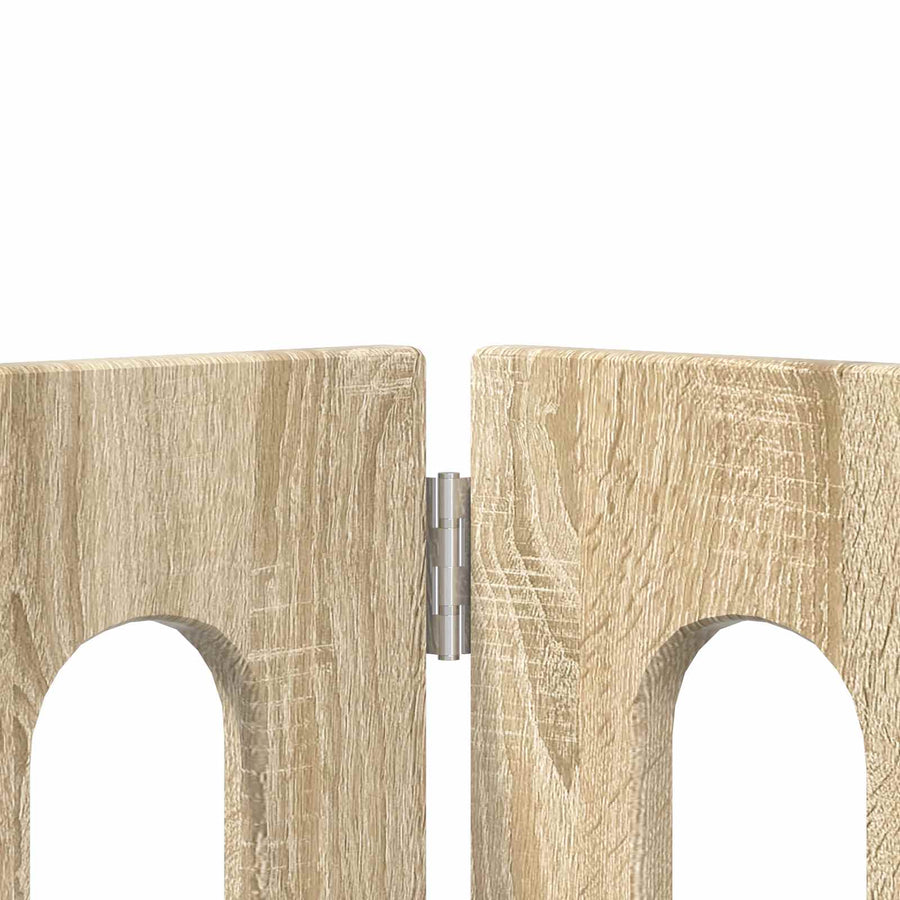 Opvouwbaar huisdierhek 4 pcs Sonoma Eiken 201 x 38 x 70 cm