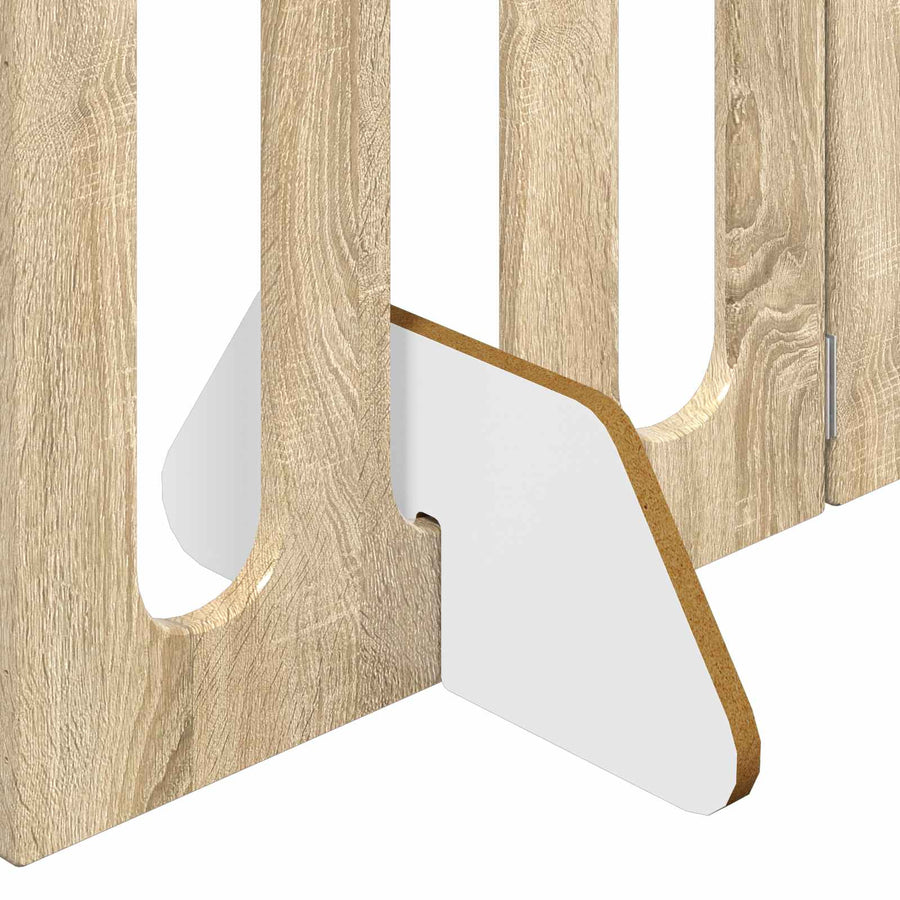 Opvouwbaar huisdierhek 4 pcs Sonoma Eiken 201 x 38 x 70 cm