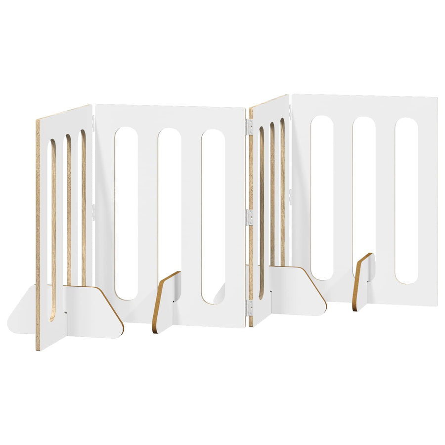 Opvouwbaar huisdierhek 4 pcs Sonoma Eiken 201 x 38 x 70 cm