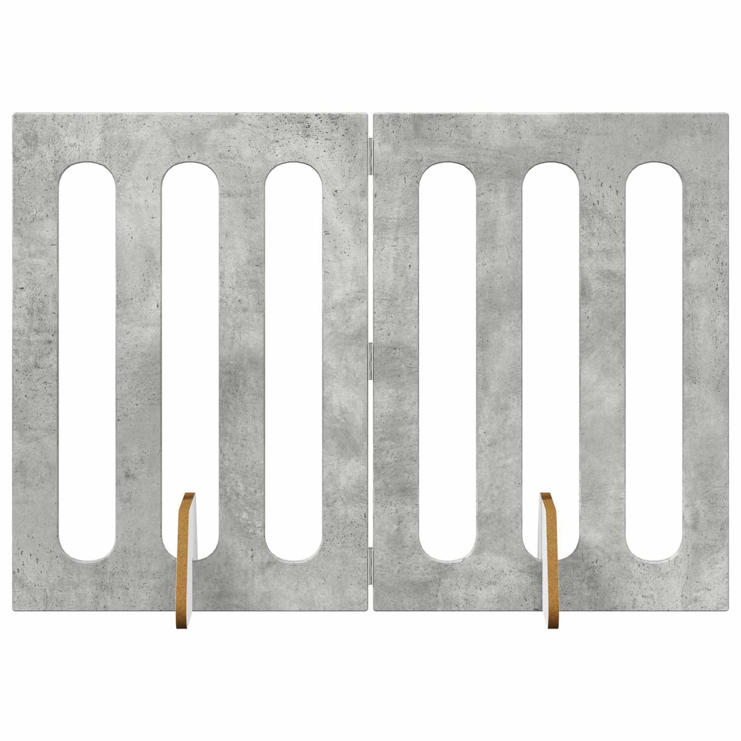 Opvouwbaar huisdierhek 2 pcs Beton Grijs 100,5 x 38 x 70 cm