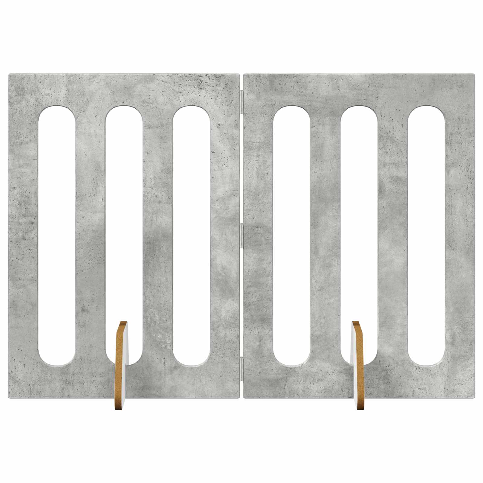 Opvouwbaar huisdierhek 2 pcs Beton Grijs 100,5 x 38 x 70 cm