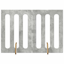 Opvouwbaar huisdierhek 2 pcs Beton Grijs 100,5 x 38 x 70 cm