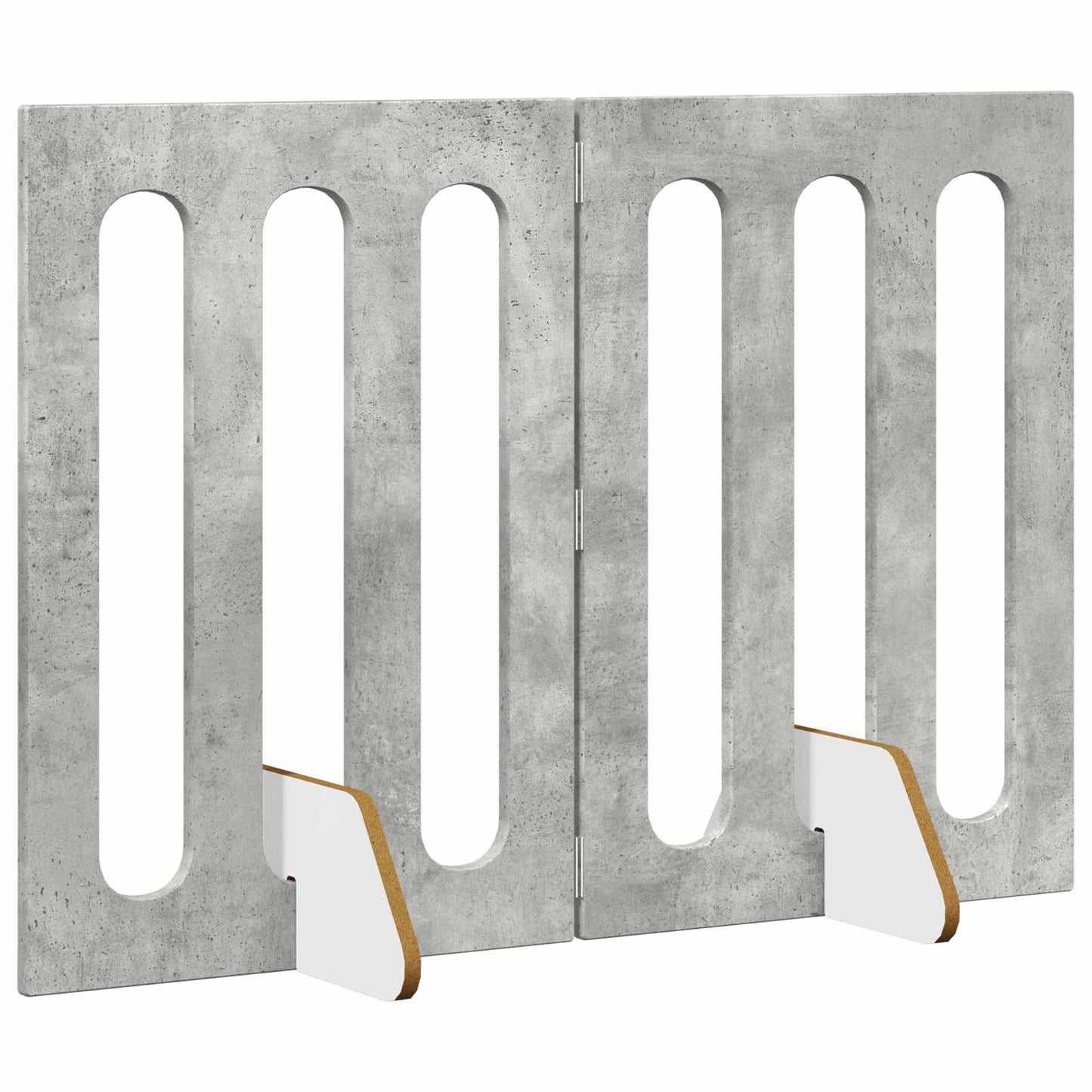Opvouwbaar huisdierhek 2 pcs Beton Grijs 100,5 x 38 x 70 cm