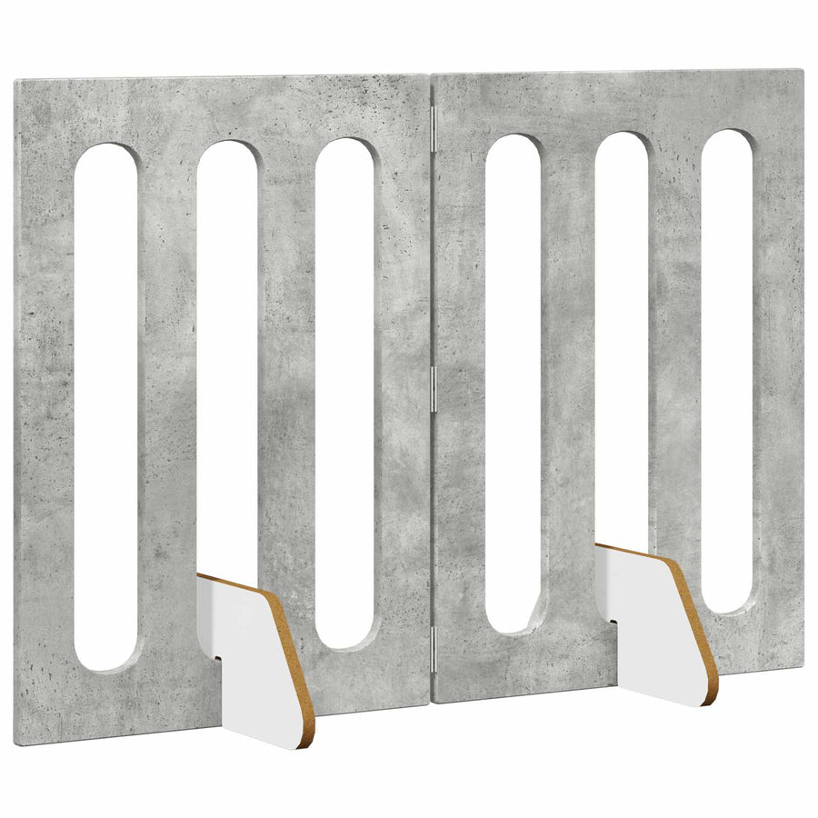 Opvouwbaar huisdierhek 2 pcs Beton Grijs 100,5 x 38 x 70 cm