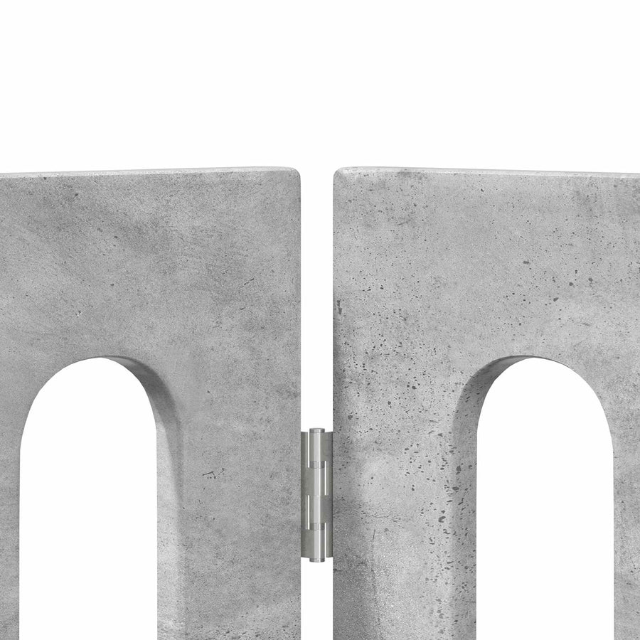 Opvouwbaar huisdierhek 4 pcs Beton Grijs 201 x 38 x 70 cm