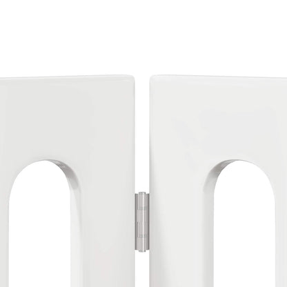 Opvouwbaar huisdierhek 2 pcs Hoogglans Wit 100,5 x 38 x 70 cm