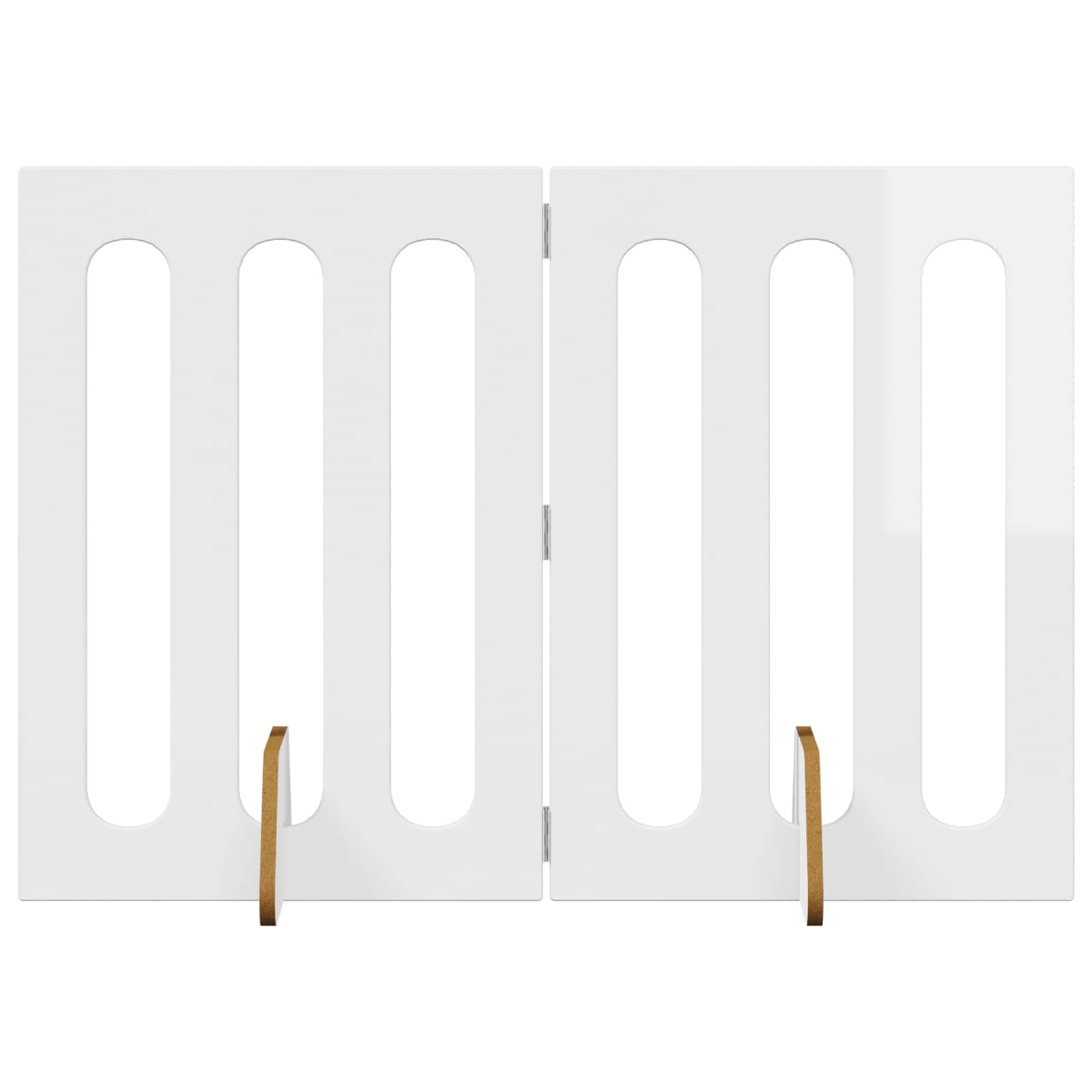 Opvouwbaar huisdierhek 2 pcs Hoogglans Wit 100,5 x 38 x 70 cm