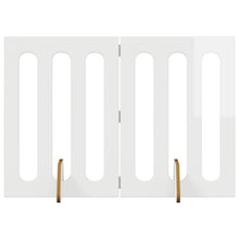 Opvouwbaar huisdierhek 2 pcs Hoogglans Wit 100,5 x 38 x 70 cm