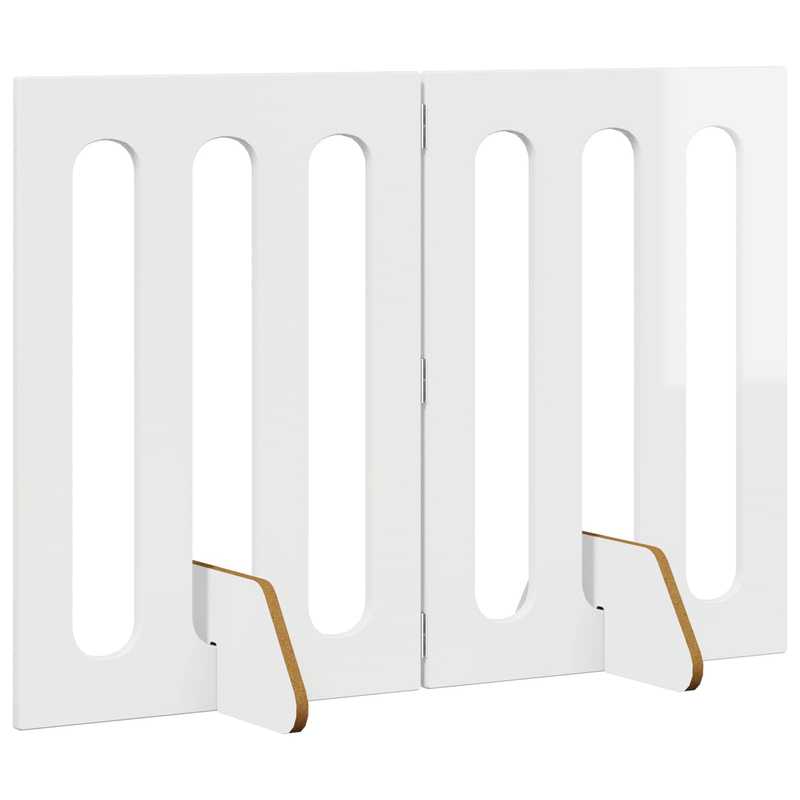 Opvouwbaar huisdierhek 2 pcs Hoogglans Wit 100,5 x 38 x 70 cm