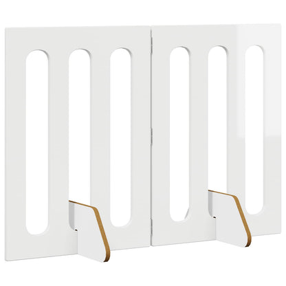 Opvouwbaar huisdierhek 2 pcs Hoogglans Wit 100,5 x 38 x 70 cm