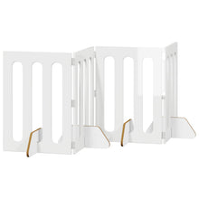Opvouwbaar huisdierhek 4 pcs Hoogglans Wit 201 x 38 x 70 cm