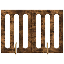 Opvouwbaar huisdierhek 2 pcs Gerookte Eik 100,5 x 38 x 70 cm