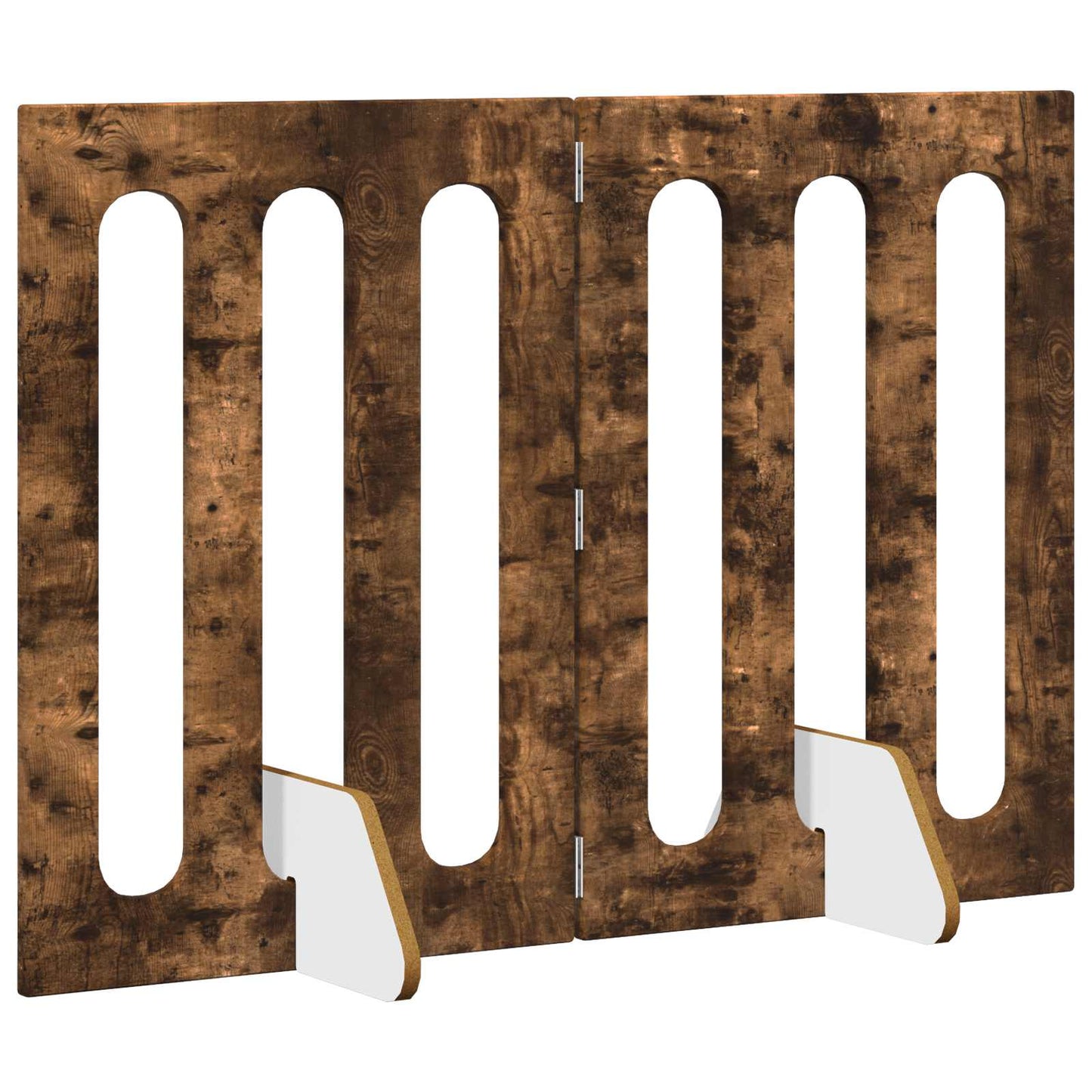 Opvouwbaar huisdierhek 2 pcs Gerookte Eik 100,5 x 38 x 70 cm
