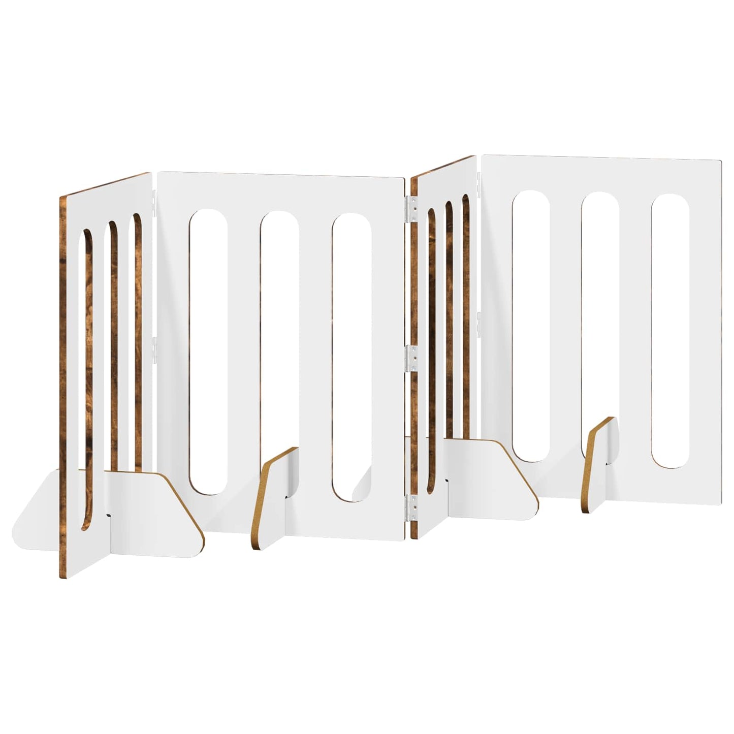 Opvouwbaar huisdierhek 4 pcs Gerookte Eik 201 x 38 x 70 cm